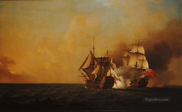 サミュエル・スコット ノッティンガムと火星の海戦 1746 年の戦い Oil Paintings